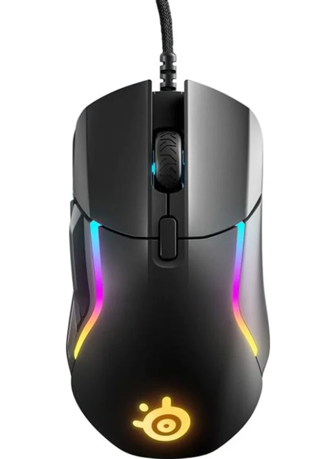 Premium Multi-Genre Wired Gaming Mouse with 18000 CPI Optical Sensor and 9 Programmable Buttons (Black, 2m Cable) agthf