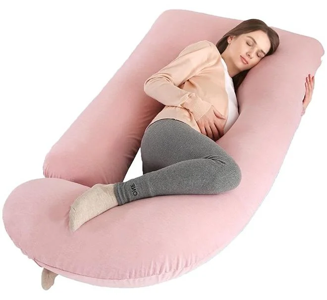 VTERLY U-Shape Full Body Maternity Pillow, Premium Velvet Pregnancy Pillow for Sleeping Support (Grey, 180 cm) orrz5