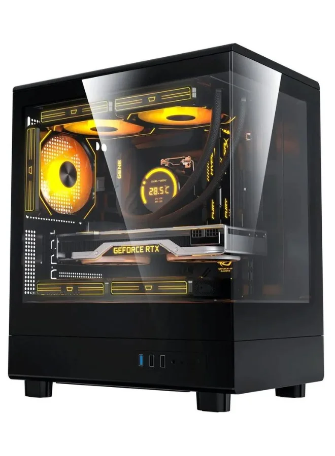 DarkFlash Gaming Desktop PC (Intel i5-12400F, RTX 3050, 16GB RAM, 500GB SSD, Windows 11) High-Performance Black j19hg