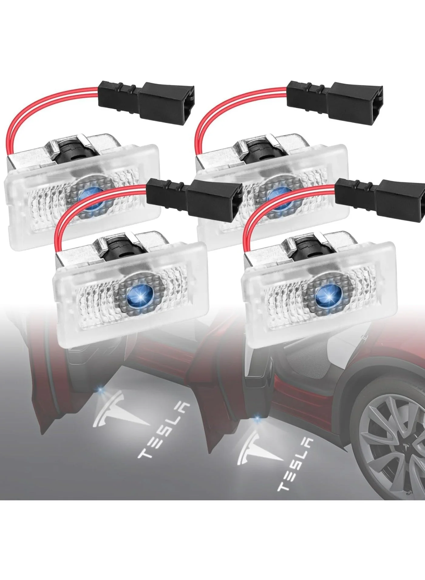 YOUWE7 LED Car Door Projector Lights Ultra-Bright Welcome Courtesy Step Lamps (4 Pack) 2orig