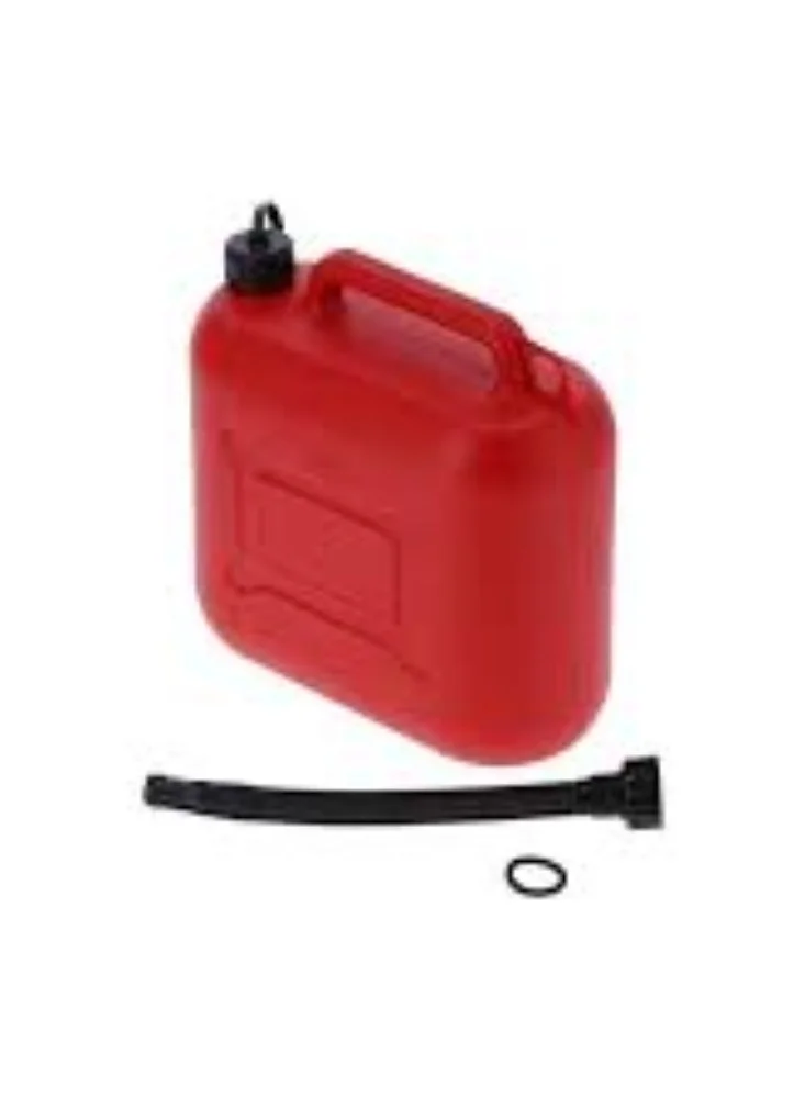KNP Portable Jerry Can Fuel Storage Container Heavy-Duty Plastic Liquid Carrier (10 L) oowwl