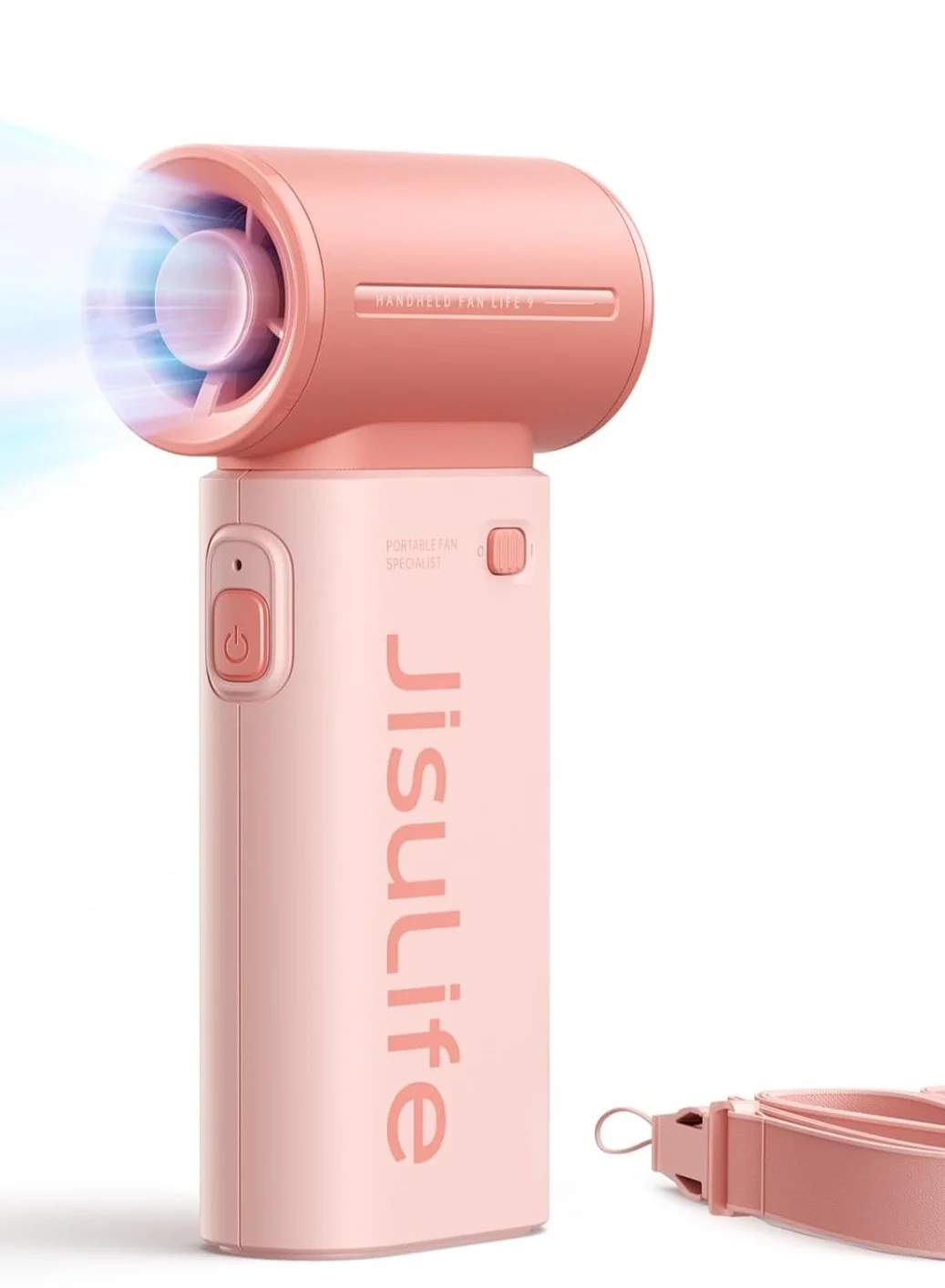 Portable Handheld Fan Mini USB Rechargeable Personal Cooling Device with 5 Speeds for Travel and Makeup (Pink) d7a44