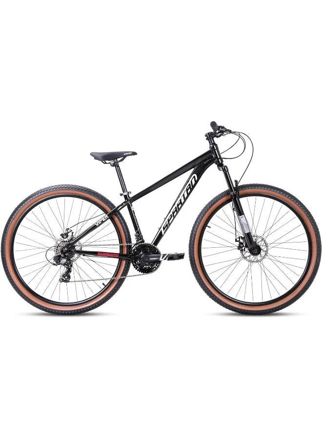 Spartan Viper Hardtail Mountain Bike 29-Inch Wheel 21-Speed All-Terrain Bicycle (Black) xfok5
