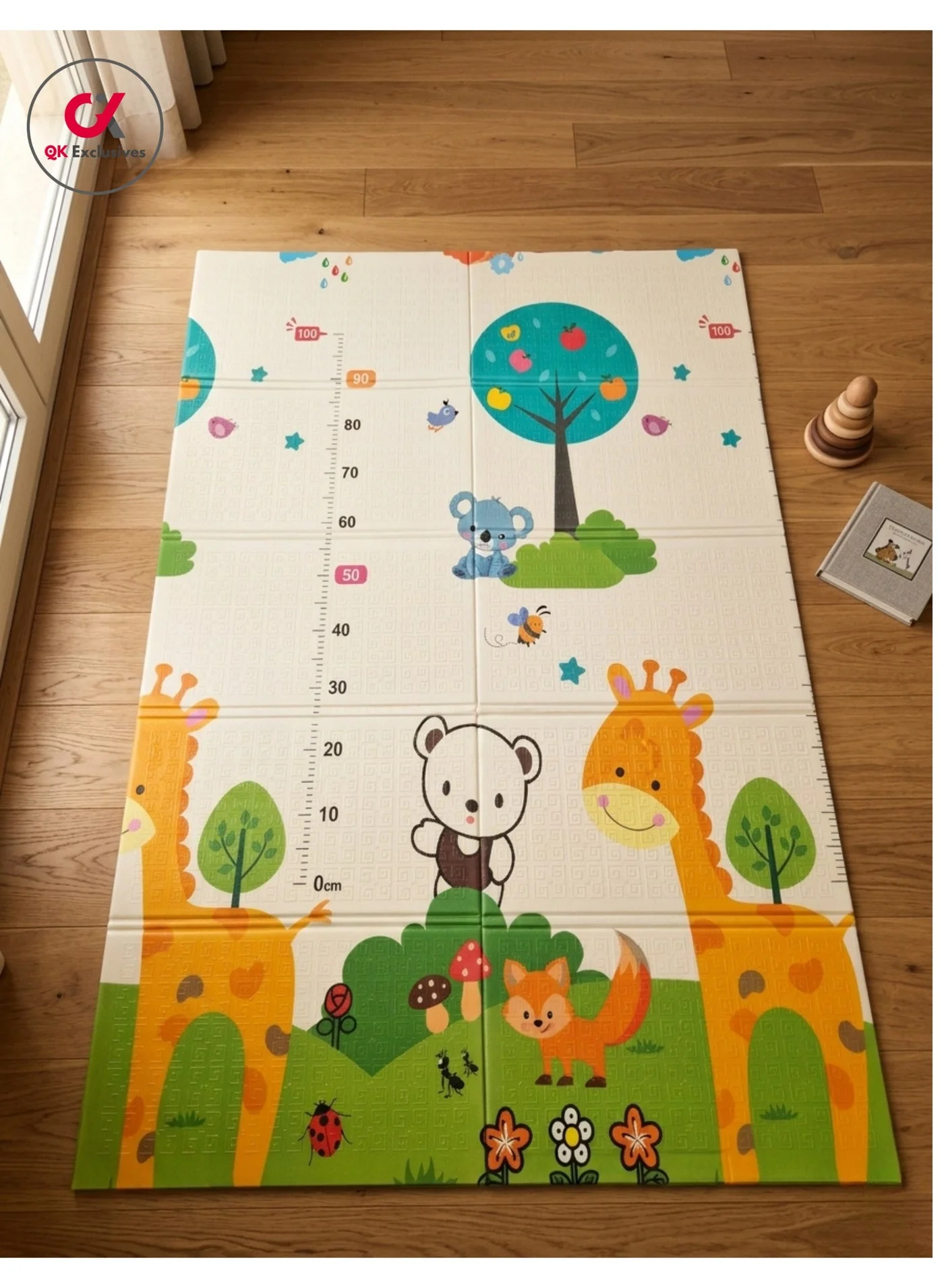 QK Exclusives Baby Play Mat Extra Thick Waterproof Crawling Mat for Floor (120cm x 180cm x 8mm) 9eqd6