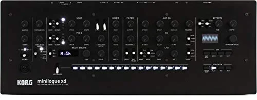 Premium Polyphonic Analog Synthesizer Module with 16-Step Sequencer and OLED Oscilloscope (4-Voice Desktop Rackmount Unit) mfhs7