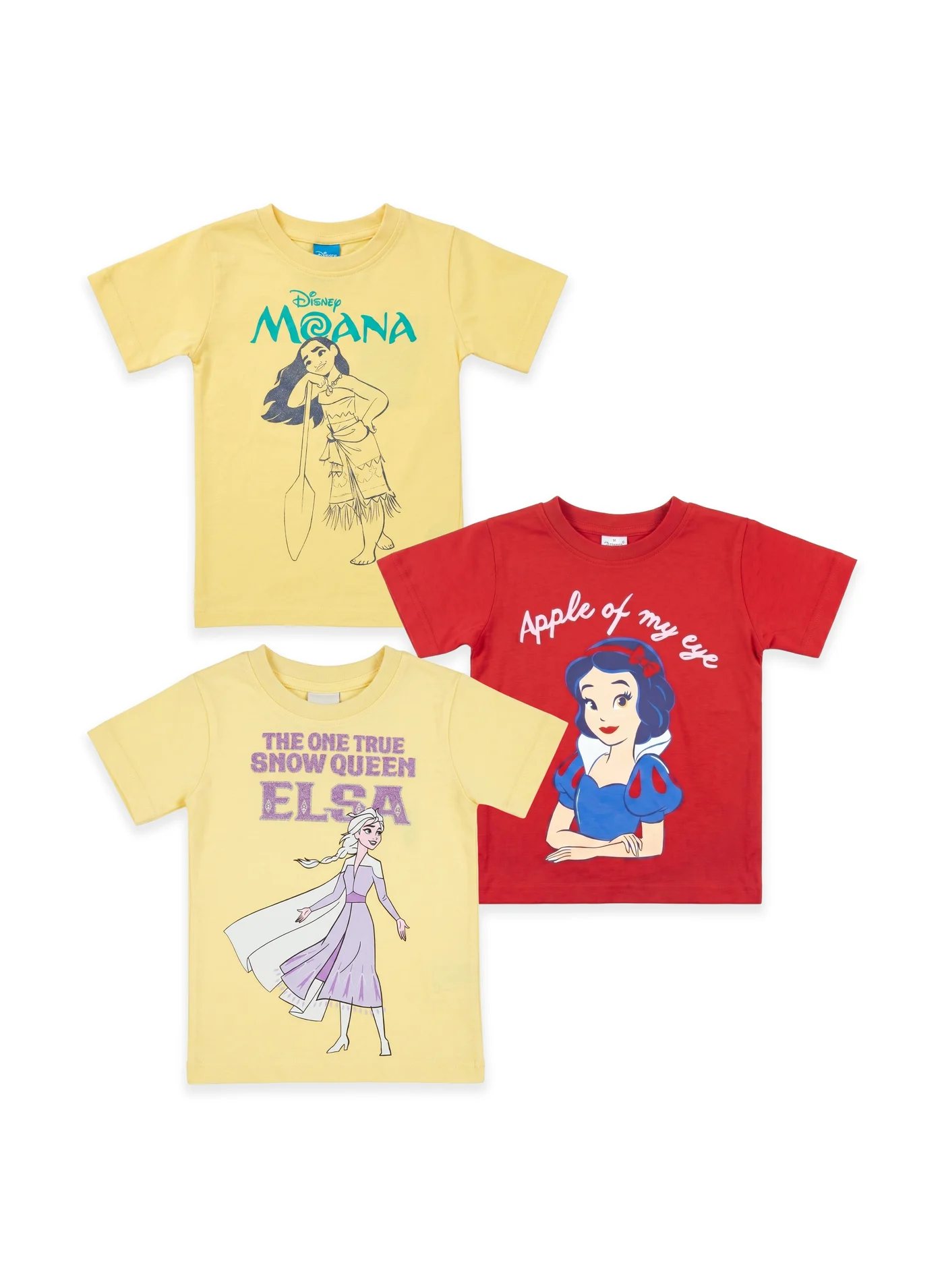 Premium Cartoon Character Graphic T-Shirts for Toddler Girls (3-Pack, Multi-Color, 2T-5T) ll861