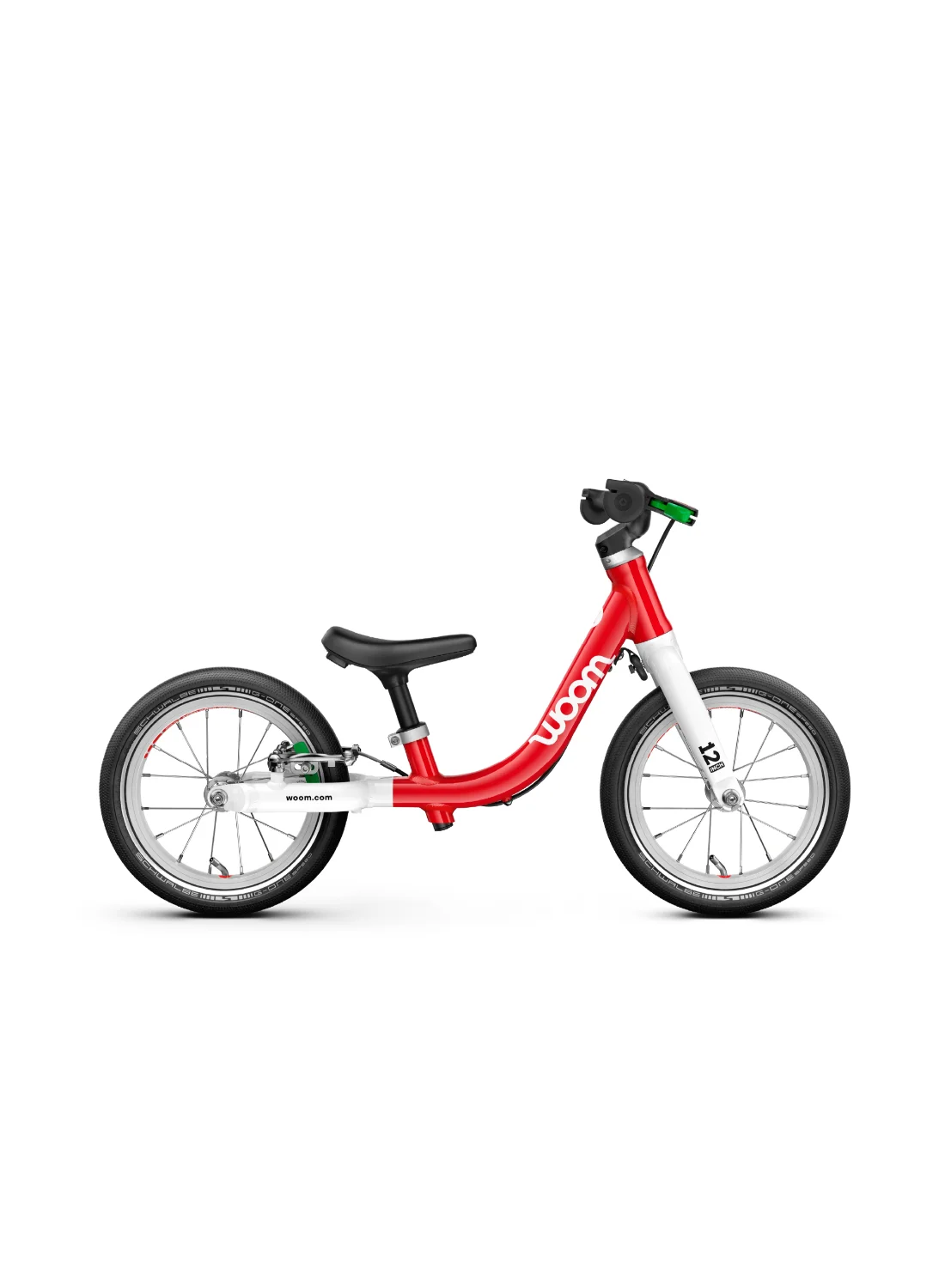 Premium Lightweight Balance Bike for Toddlers (Red, 12-inch Wheels) with Aluminum Frame and Rear Hand Brake mxugz