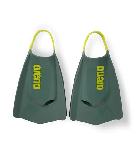 Premium Swim Training Fins Short Blade Silicone Flippers for Men and Women (Sage Arctic Lime, Size 9.5-10.5) 5ty8q