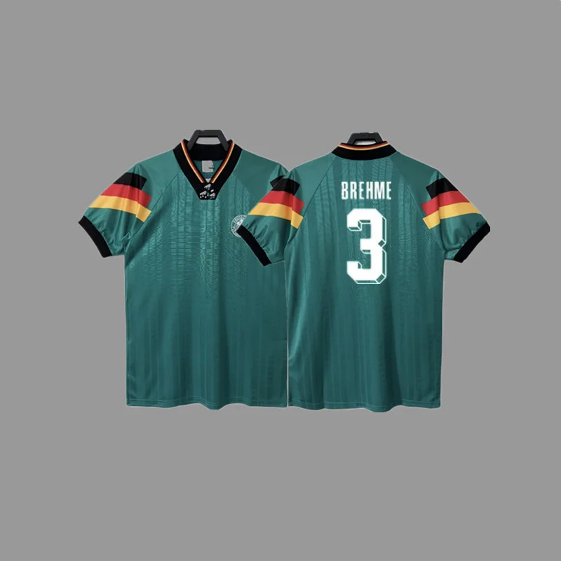 Vintage Germany National Team Football Jersey Retro Soccer Shirt Premium Breathable Fabric (Adult, XL) bo96x