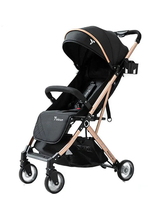 TEKNUM Explorer Travel Stroller Lightweight Compact Foldable Design (Black, 15 kg Capacity) p9g9f