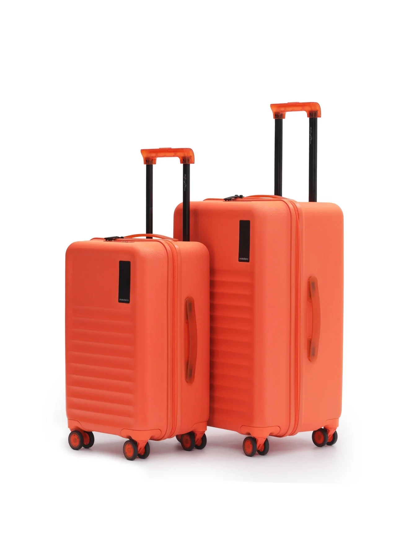 Premium Hardshell Trunk Luggage Set (40L Cabin + 70L Check-in) Durable Polycarbonate Travel Suitcases with TSA Lock and Silent Wheels (Orange, 2-Piece Set) o4y86