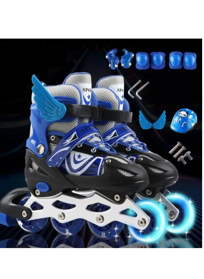 Spall Adjustable Roller Skates for Kids Premium Quad Skates Comfortable Outdoor Indoor Skating Shoes (Adjustable Size) o203m