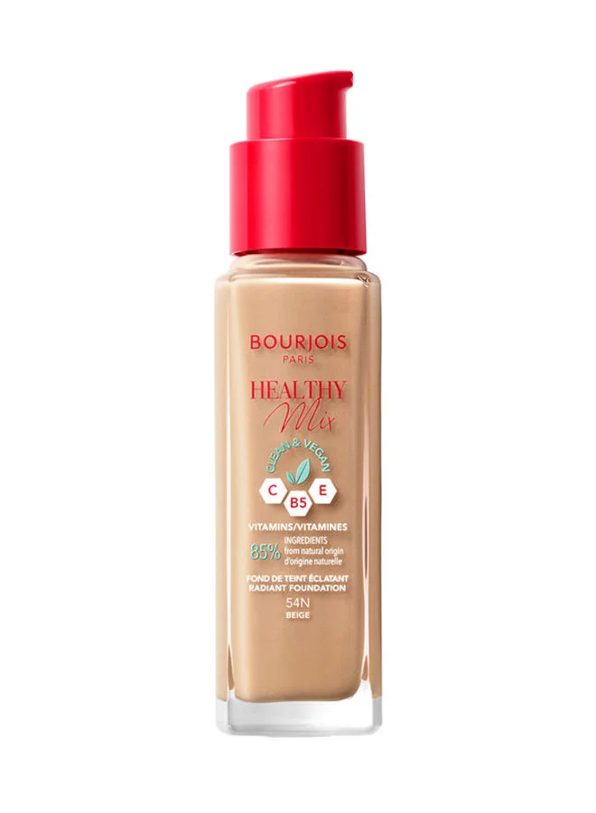 Bourjois Paris Healthy Mix Clean Foundation (Beige, 30 mL) Lightweight Long-Lasting Liquid Makeup for All Skin Types 3gcyw