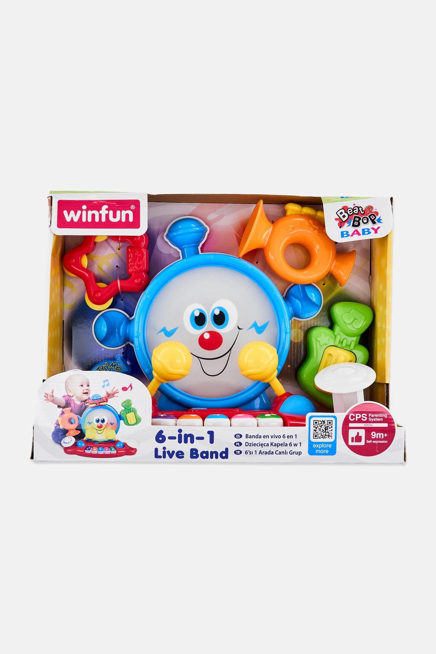 Toys For Less 6-In-1 Live Band Musical Playset Interactive Educational Instrument Set for Kids 9vri8