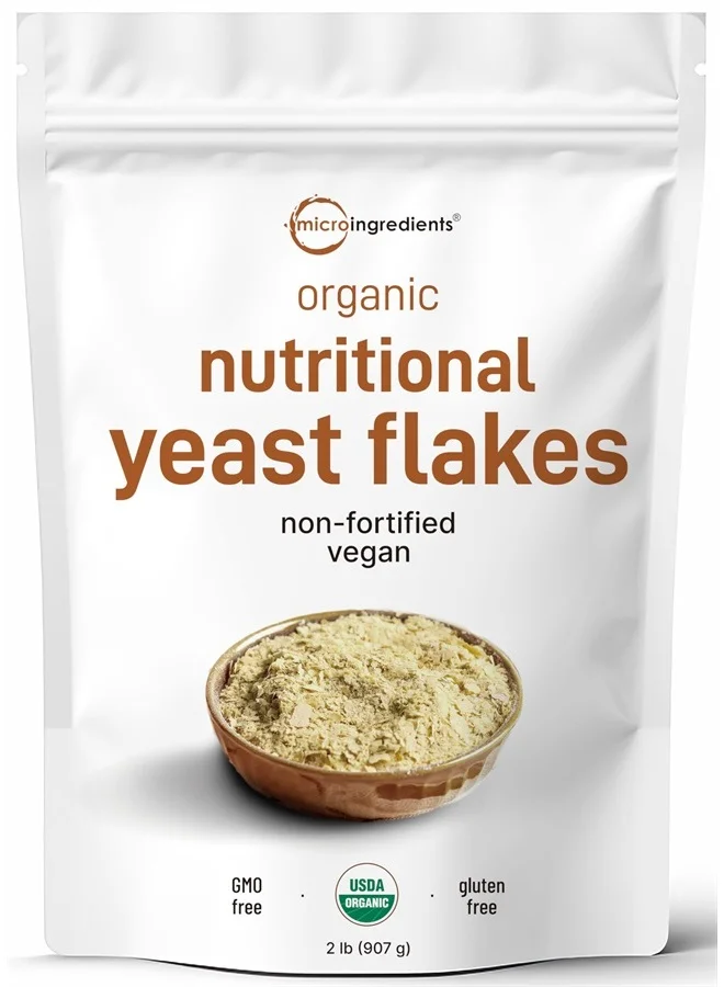 Micro Ingredients Organic Nutritional Yeast Flakes Premium Vegan Protein & B Vitamins (907g) b3bh8