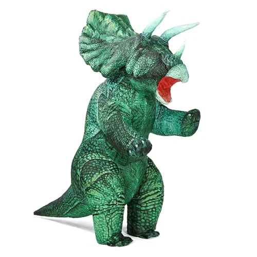 Inflatable Triceratops Costume Premium Blow Up Dinosaur Onesie for Adults (One Size) kcz7z