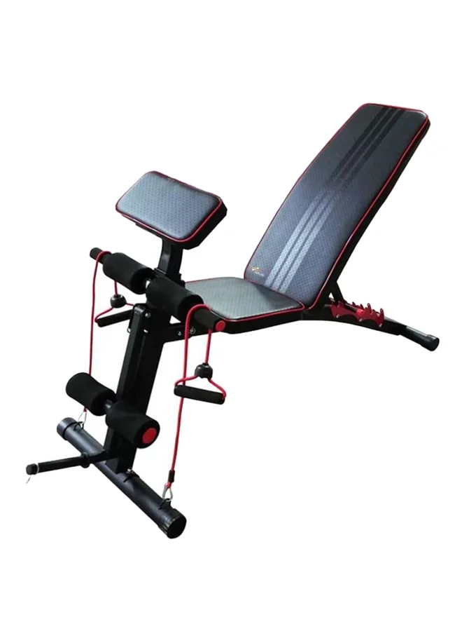 Fitness World Adjustable Exercise Bench Premium Heavy-Duty Fitness Equipment for Home Gym (112x36cm) 4gfec