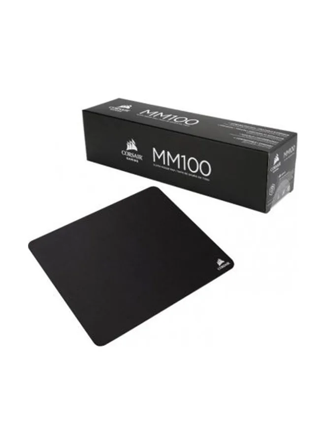 Premium Cloth Gaming Mouse Pad Smooth Surface Non-Slip Base (Black, 320mm x 270mm) figlu