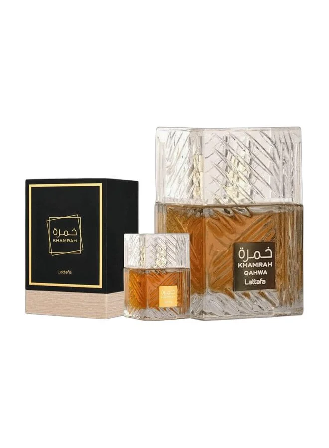 Lattafa Khamrah Qahwa and Khamrah Eau De Parfum Unisex Fragrance Set (2 x 100 mL) 38343
