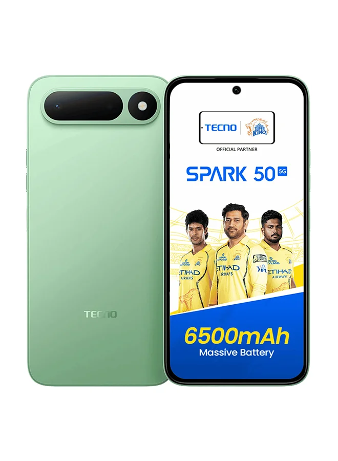 TECNO Spark 50 5G Smartphone (Mint Green, 128GB Storage, 4GB RAM, 6.78-inch Display) mz6zb