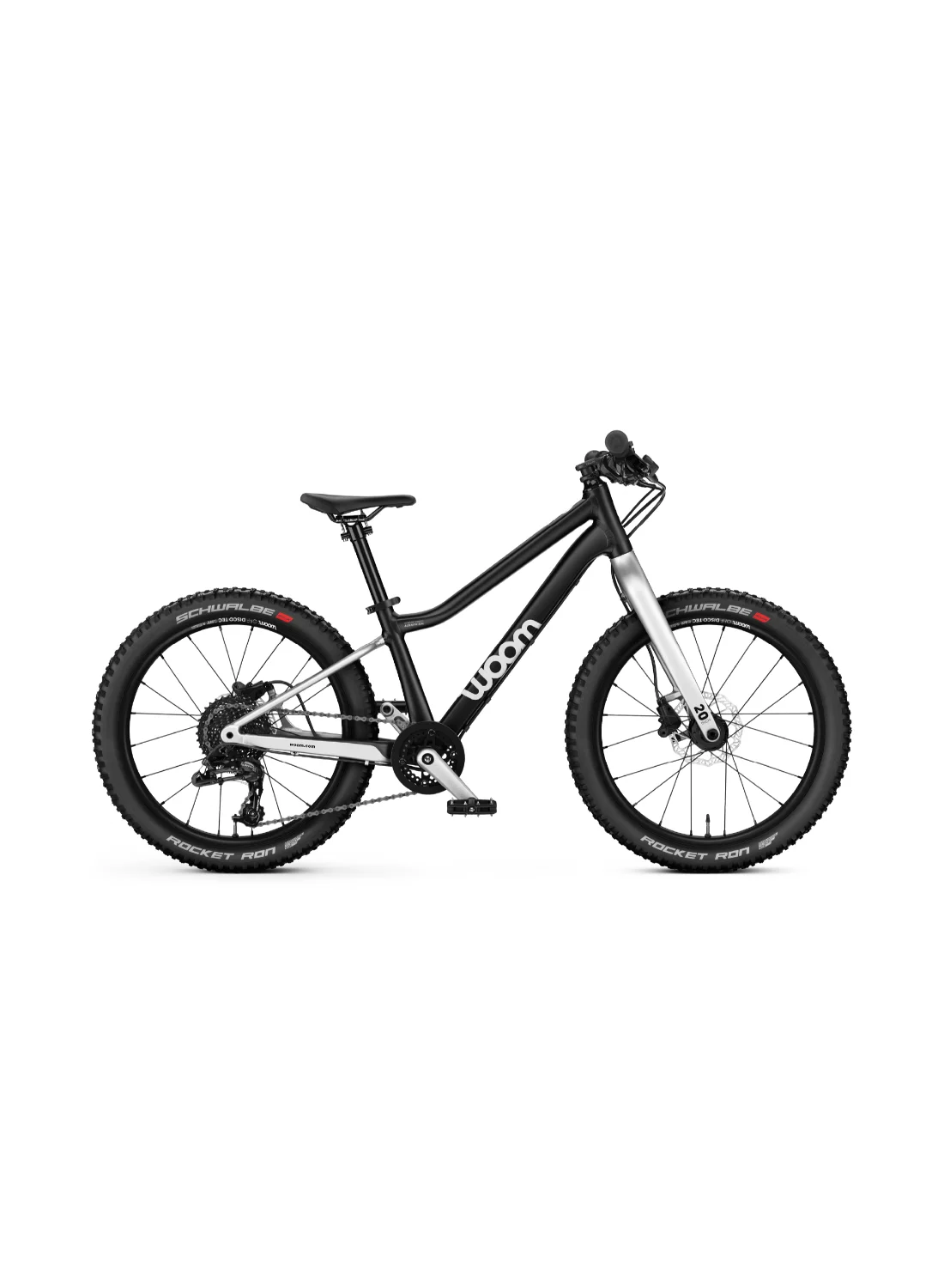 Premium Lightweight Kids Mountain Bike 20-inch Wheels Off-Road Junior Bicycle with Disc Brakes (Black) 5qkja