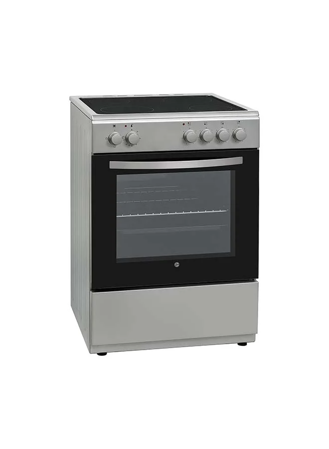 Premium Vitro Ceramic Cooker 60x60cm Stainless Steel 4 Cooking Zones Freestanding Stove (Silver) iwafk