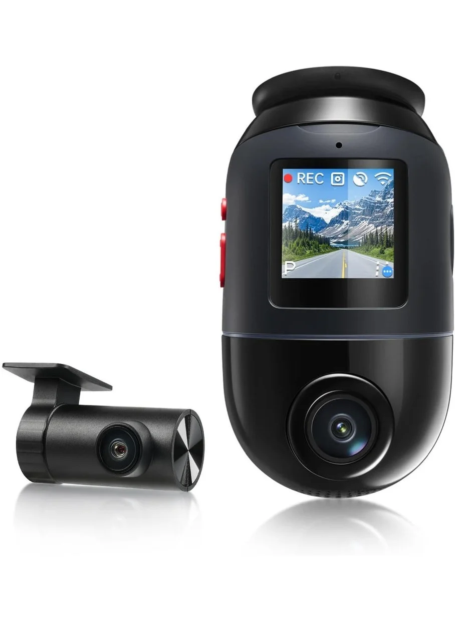 70mai Omni 360¡ã Dash Cam Front and Rear 4K UHD Recording System with Night Vision and GPS WiFi 6 (Black) i9qnt