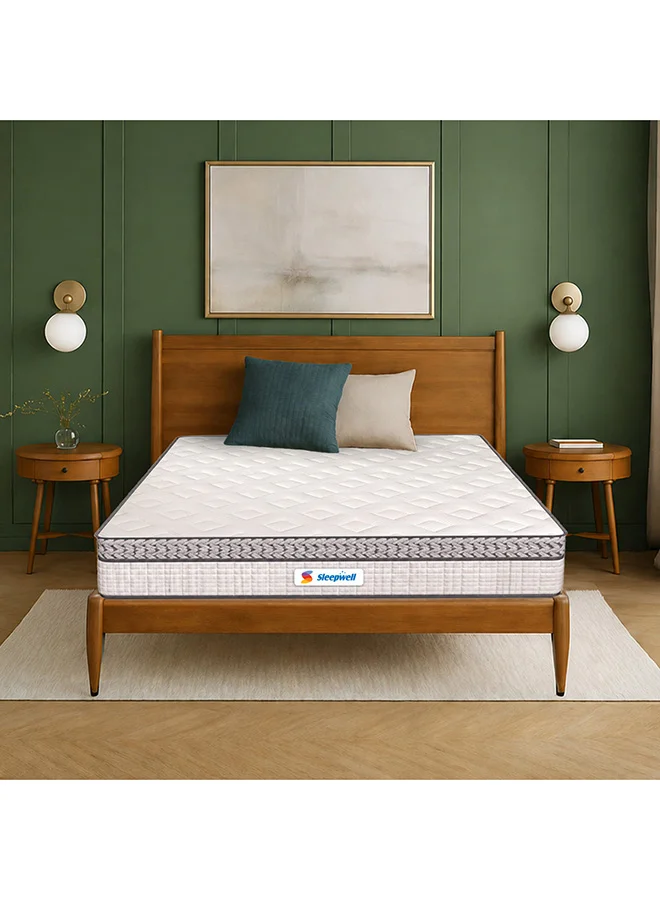 Sleepwell Ortho Pro Hybrid Mattress with Cool Gel Memory Foam and Pocket Springs (180 cm x 200 cm) t90dk
