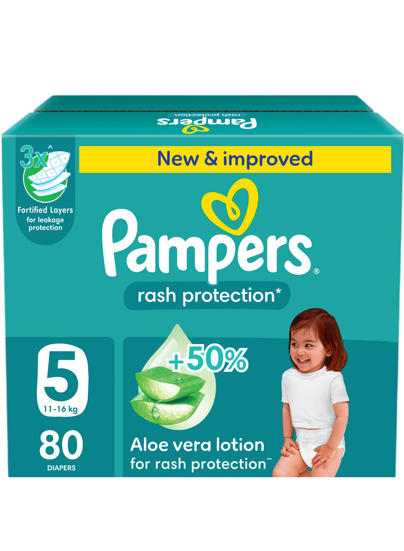 Premium Rash Protection Taped Diapers (Size 5, 11-16kg, 1 Pack) wjvdn