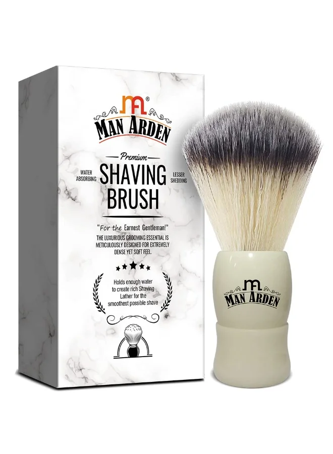Premium Shaving Brush with Ultra Soft Bristles and Ergonomic Long Handle (White, 1 Piece) 8wif4