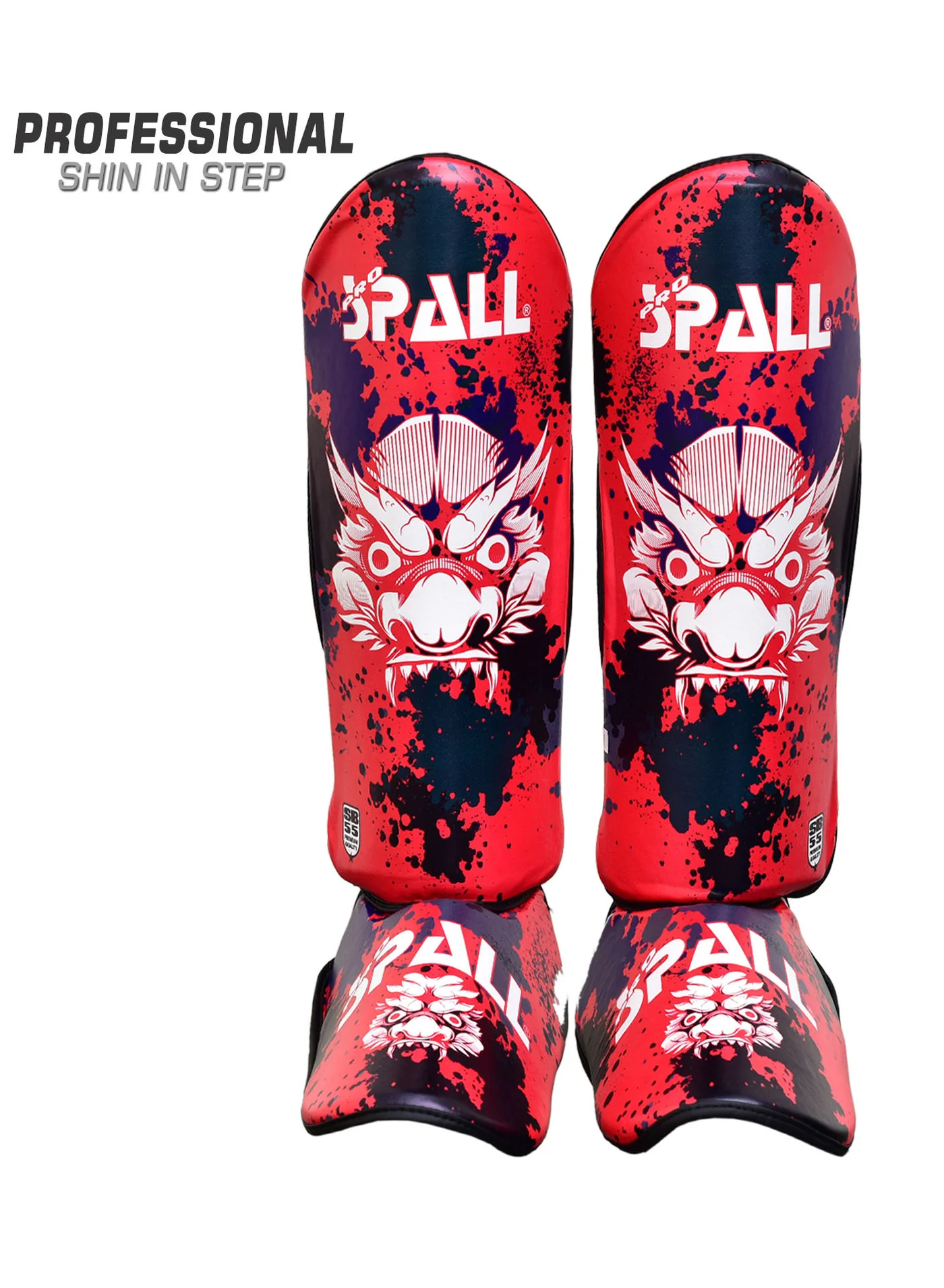 Spall Shin and Instep Guard Protective Gear for Taekwondo Martial Arts and MMA Sparring (Black, Medium) uk88u