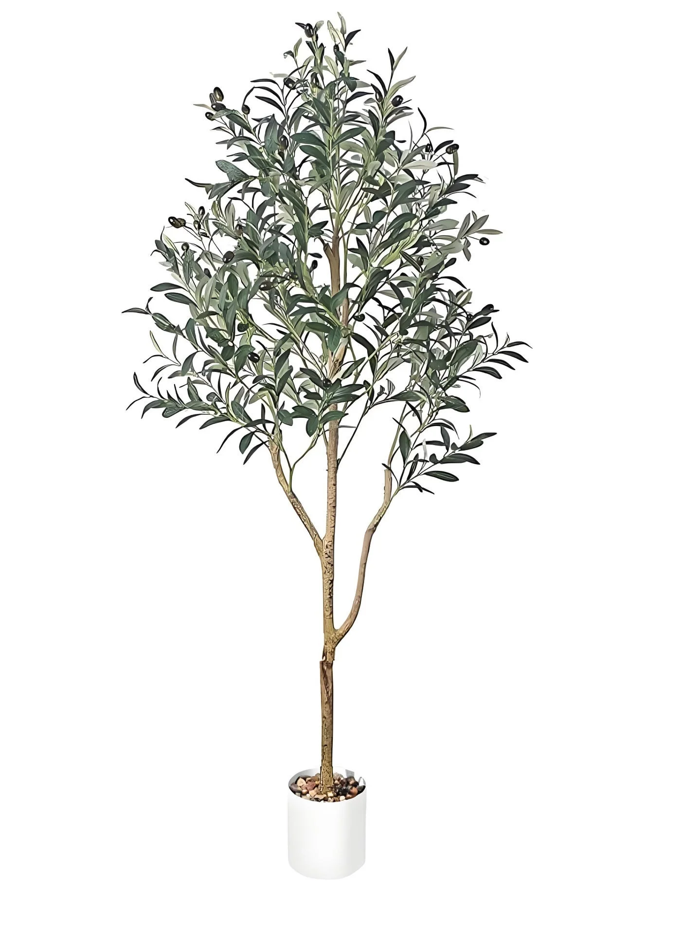 Zvezvia Large Artificial Olive Tree Lifelike Potted Plant for Home and Office Decor (150 cm) 13fxv
