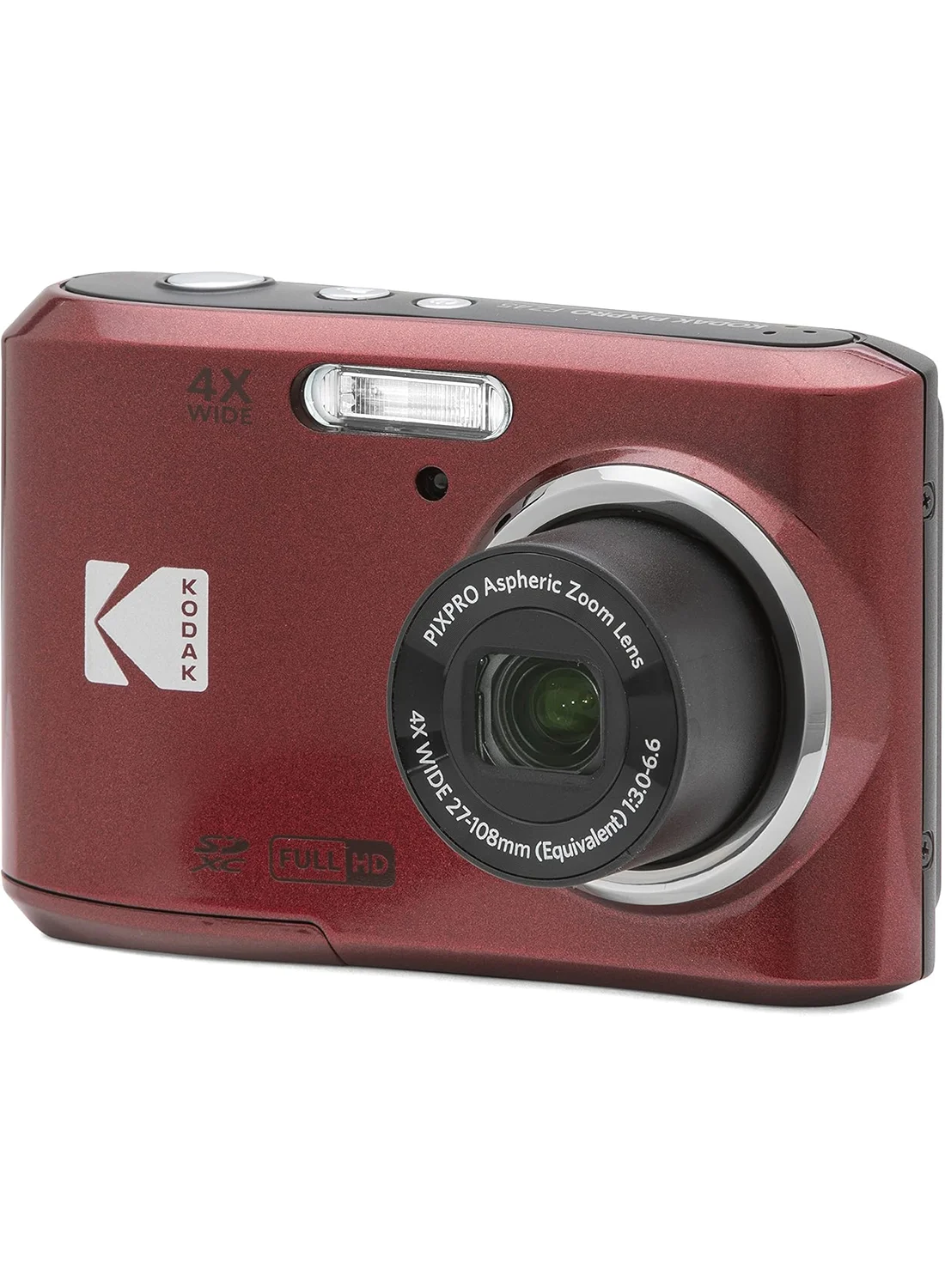 Digital Camera 16MP 4X Optical Zoom 27mm Wide Angle 1080P Full HD Video 2.7-inch LCD Vlogging Camera (Red) 683om