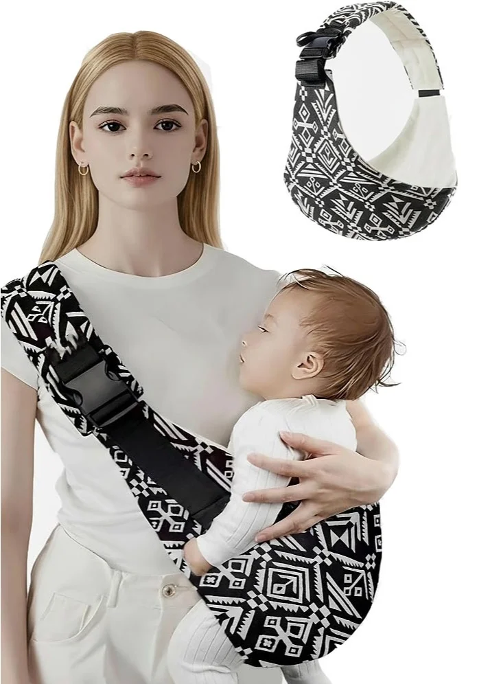 Meayul Ergonomic Baby Sling Carrier with Thick Adjustable Shoulder Straps for Newborns and Toddlers (Breathable Cotton, 3-36 Months) dq5bf