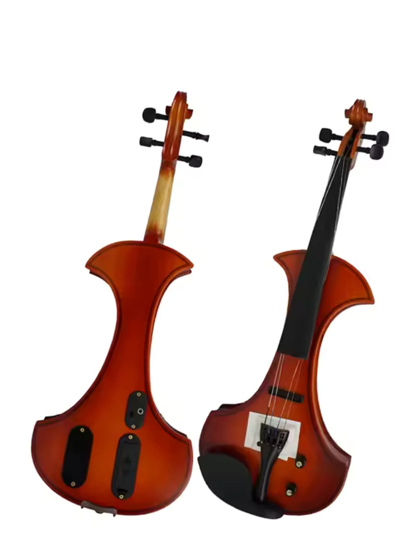 MegArya Electric Silent Violin Set (4/4 Full Size) Solid Maple Wood with Ebony Fittings for Beginners Metallic Mahogany edd2a