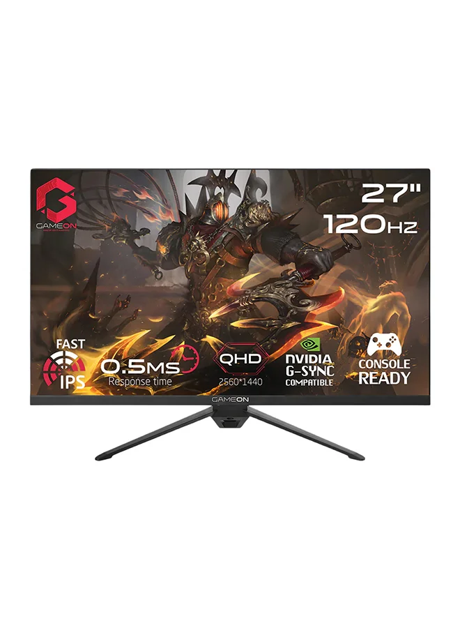 GAMEON 27-inch QHD IPS Gaming Monitor (120Hz, 0.5ms, HDMI 2.1, Black) kw5w8