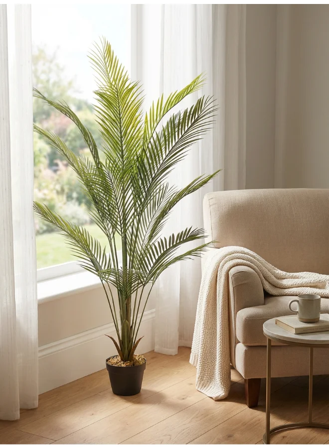Noon East Artificial Palm Tree Realistic Floor Plant for Home and Office Decor (Green, 150cm) jg9n7