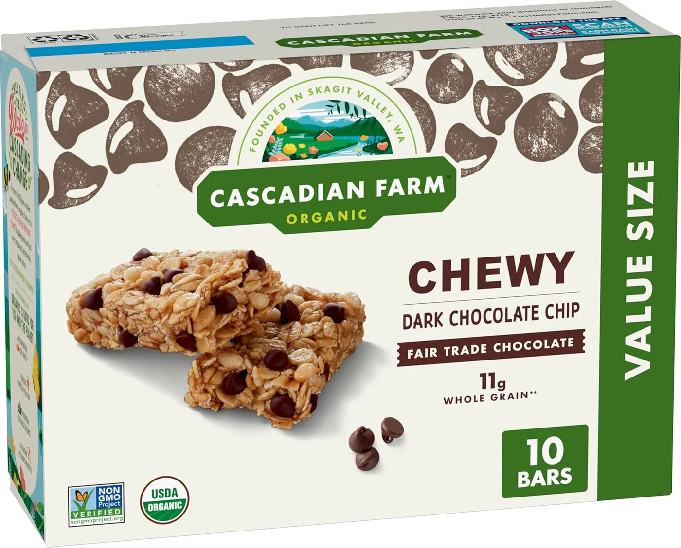Organic Chewy Dark Chocolate Chip Granola Bars (10 Count, 280g) taed2
