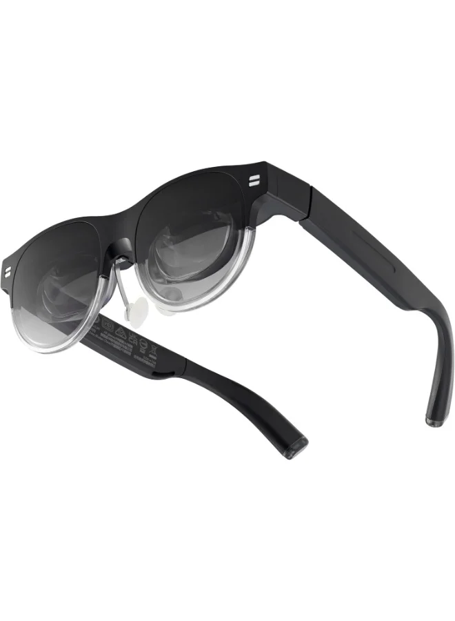 Premium Wearable Smart Glasses 100-inch Virtual Display High-Definition Portable Monitor for Laptop and Gaming Console (Black, 87g) 6cm23