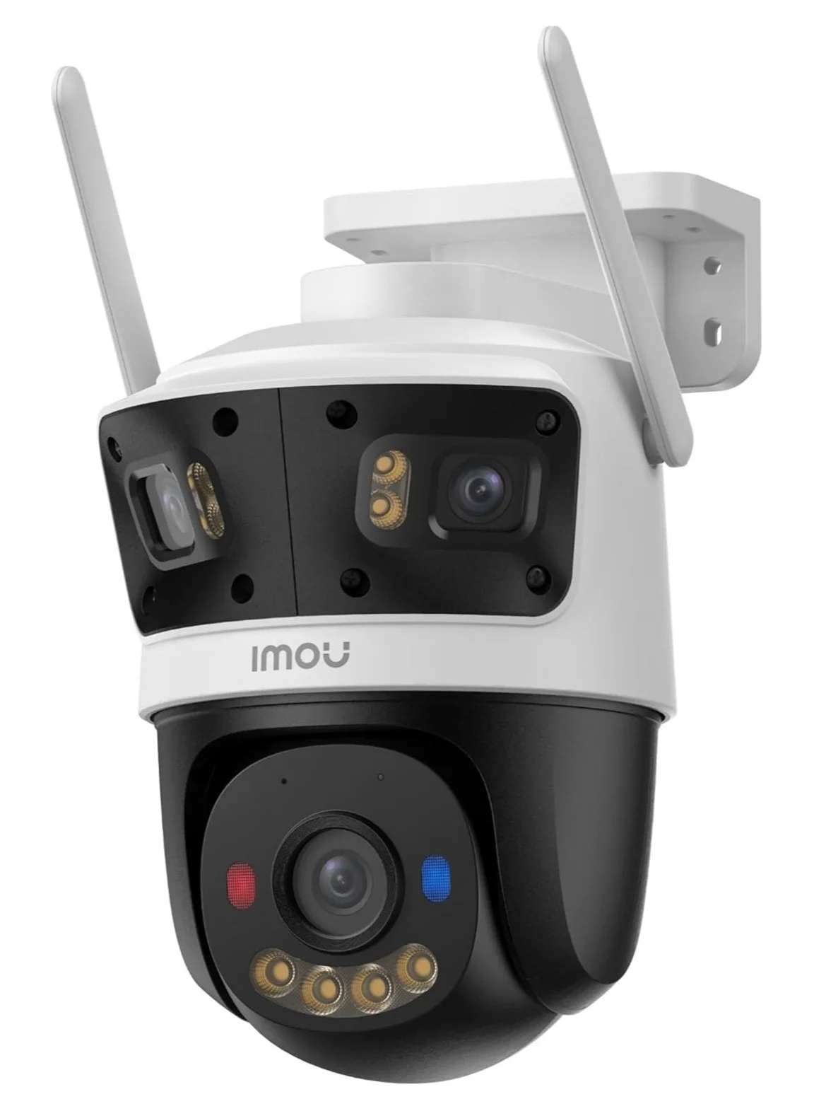 Cruiser Triple 11MP Outdoor Security Camera 3K Resolution with AI Detection and Smart Color Night Vision (White, 11MP) dqlon