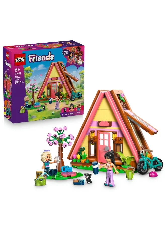 Building Blocks Nature Glamping Cabin Construction Set with Animal Figures (295 Pieces) wws8u