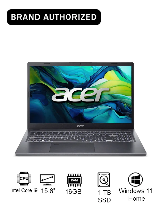 Acer Aspire A15 Laptop 15.6-inch FHD IPS Display Intel Core i9 16GB RAM 1TB SSD Windows 11 Home (Steel Gray) kvoif
