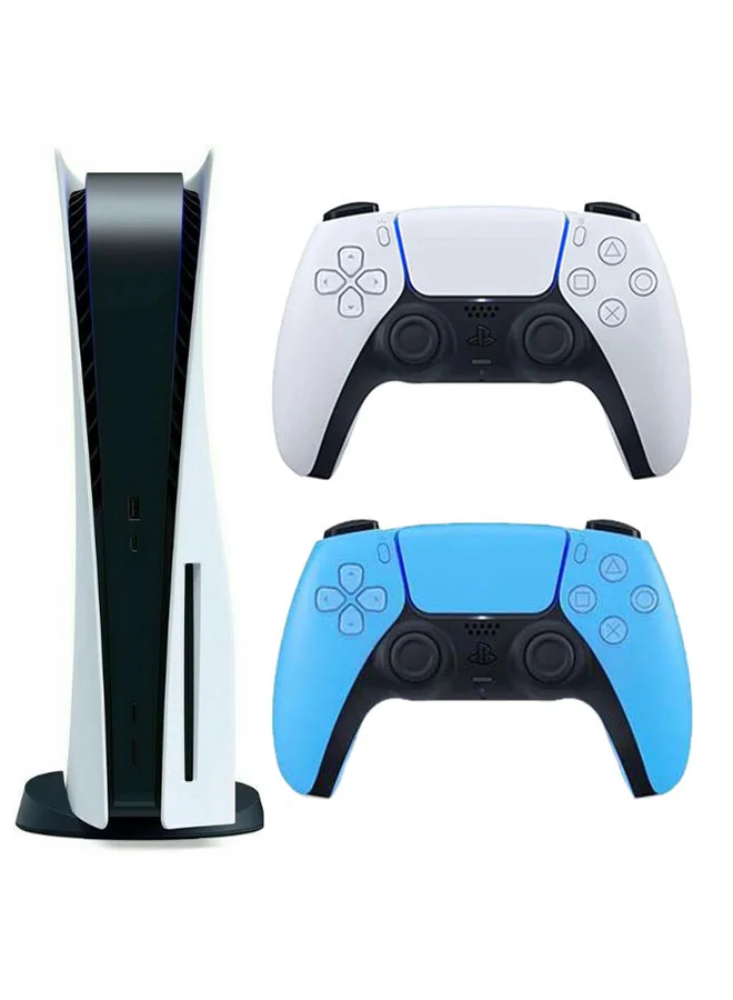 Premium Next-Gen Gaming Console System with Dual Wireless Controllers (Blue and Black, Standard Disc Edition) 8qpsf