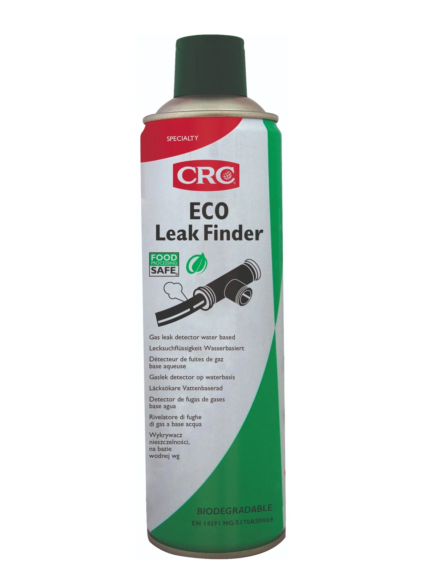 CRC Eco Leak Finder Spray Gas Leak Detector Water-Based Non-Flammable Premium Formula (500 mL) 3wf7l