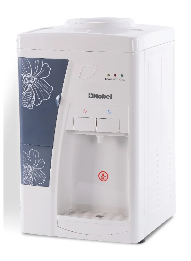 Nobel Table Top Water Dispenser Hot and Cold Compressor Cooling System (White, 550W) jtgio