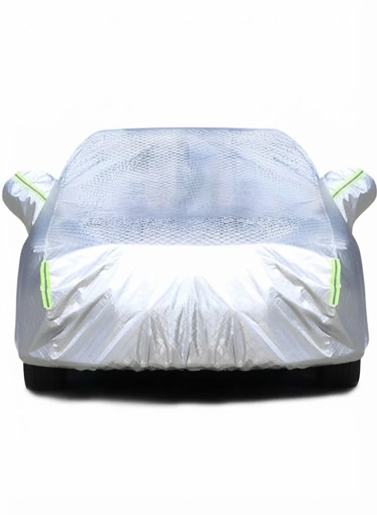 Lynacz Multi-Layer Car Cover Waterproof All-Weather Protection (White, YXL) pz29j