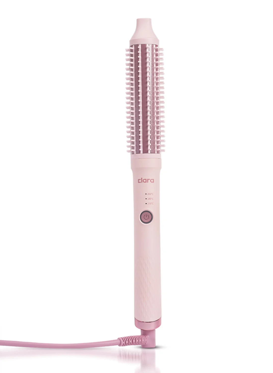 CLARA Ionic Slim Hot Brush 3-in-1 Hair Styler for Blowouts Curls and Straightening (Pink) n4mvx
