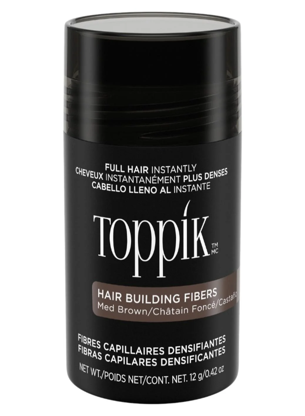 Premium Hair Building Fibers for Thicker-Looking Hair, Natural Keratin Texture Powder (Medium Brown, 12g) hknrv