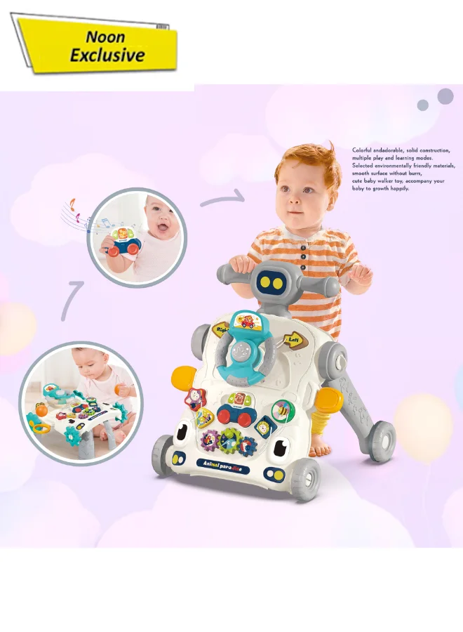 COGNIKIDS 5-in-1 Baby Activity Walker and Ride-On Scooter with Lights and Music (Multicolor, Toddler) 4kn8x
