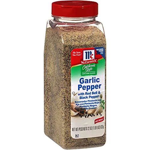 McCormick California Style Garlic Pepper Seasoning with Red Bell Pepper and Black Pepper (Coarse Grind, 624 g) xna3b